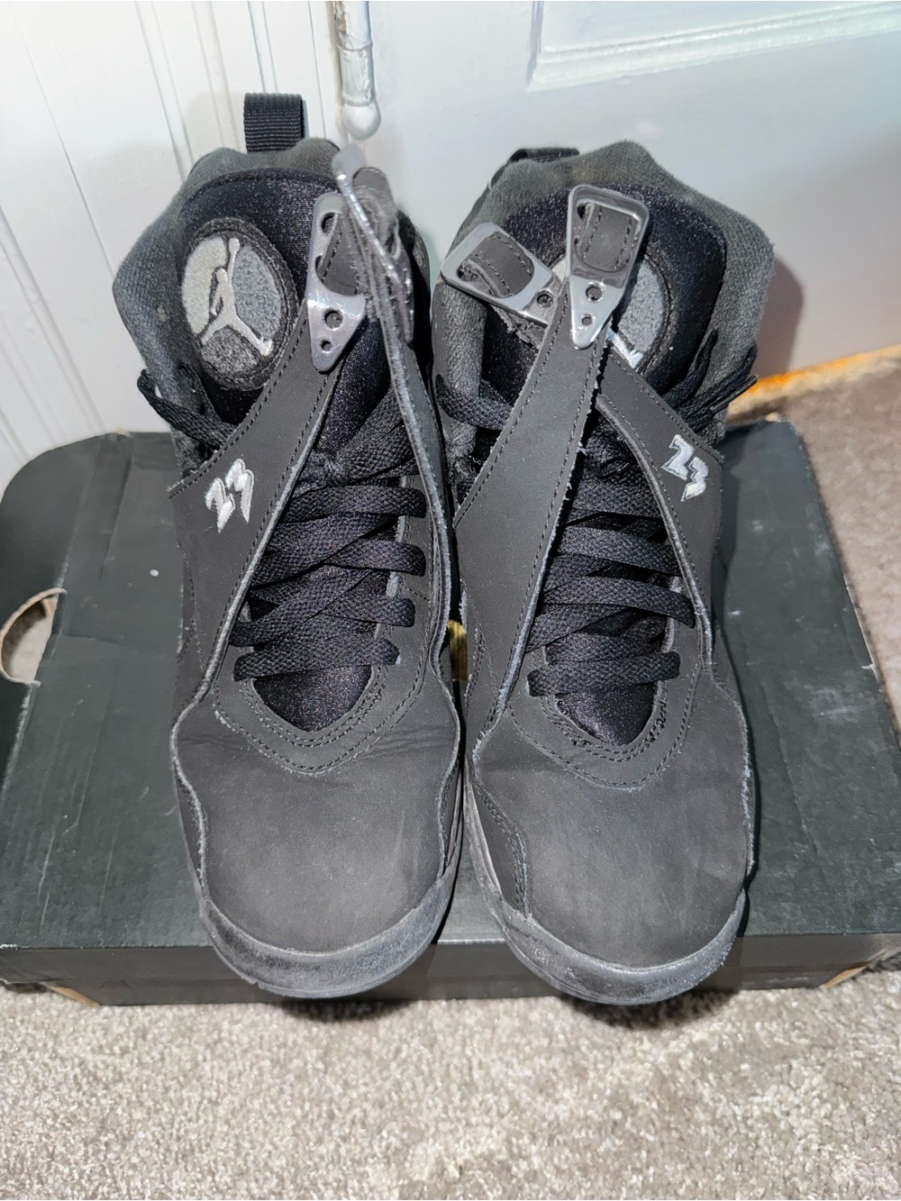 Jordan Men’s Black/Gray High-Top Basketball Sneakers